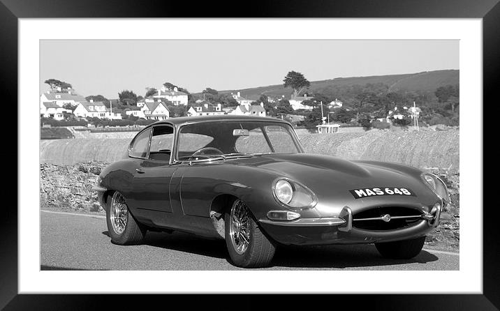  The E-Type Jag Framed Mounted Print by Stephen Ward