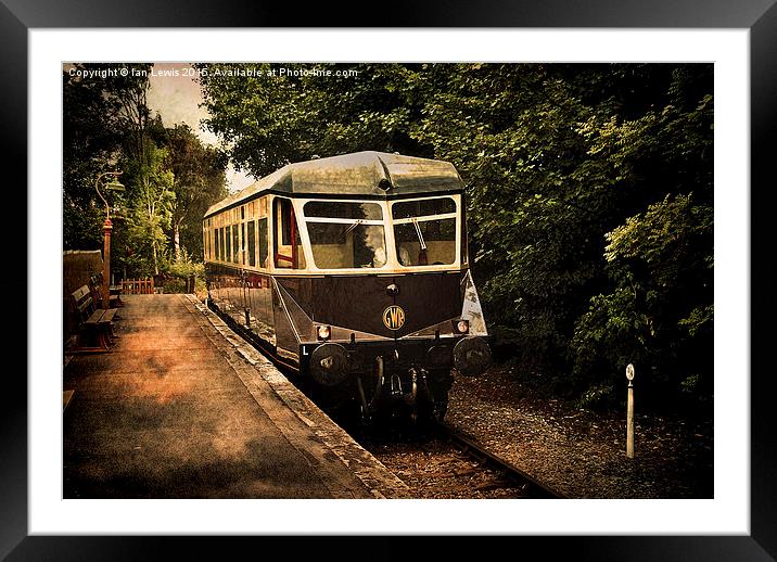  Great Western Diesel Railcar Framed Mounted Print by Ian Lewis