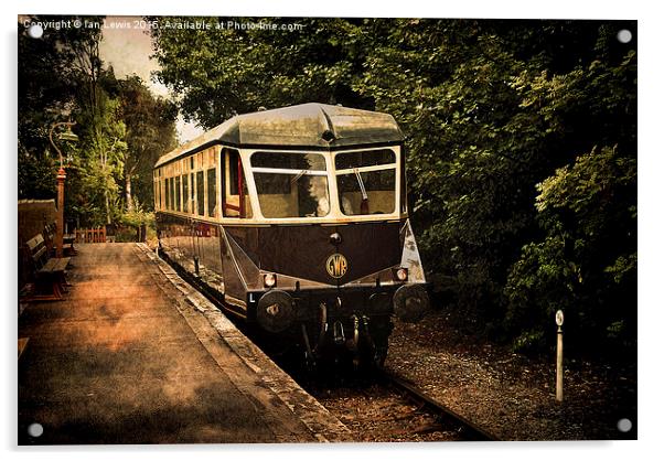  Great Western Diesel Railcar Acrylic by Ian Lewis