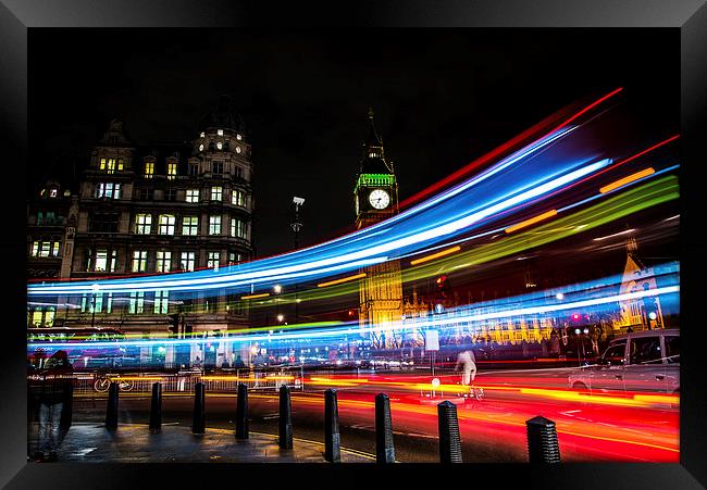  London Bus lights Framed Print by Louise Wilden