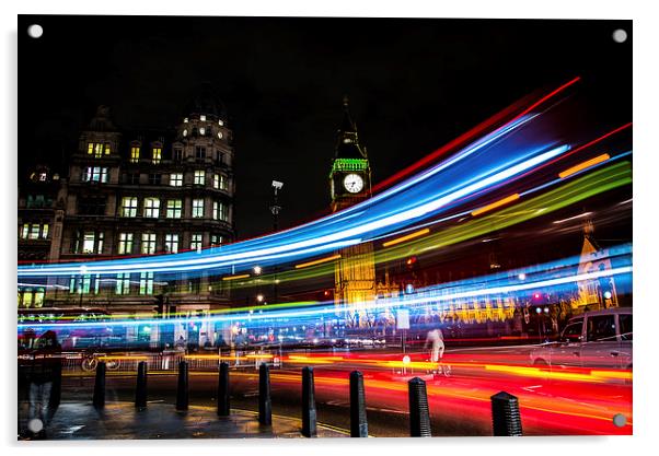  London Bus lights Acrylic by Louise Wilden