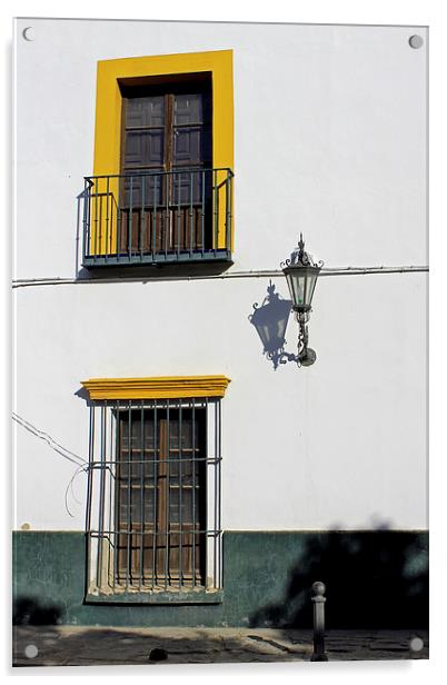   Windows and street light  Acrylic by Tony Murtagh