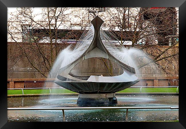  Fine water feature outside the front of St Thomas Framed Print by Alan Glicksman