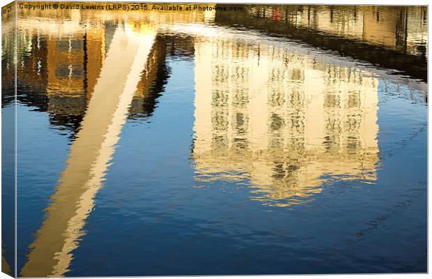 Quayside Reflections Canvas Print by David Lewins (LRPS)