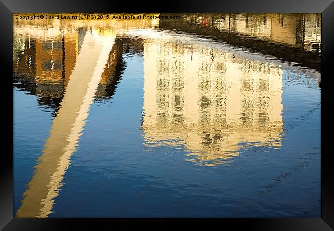 Quayside Reflections Framed Print by David Lewins (LRPS)