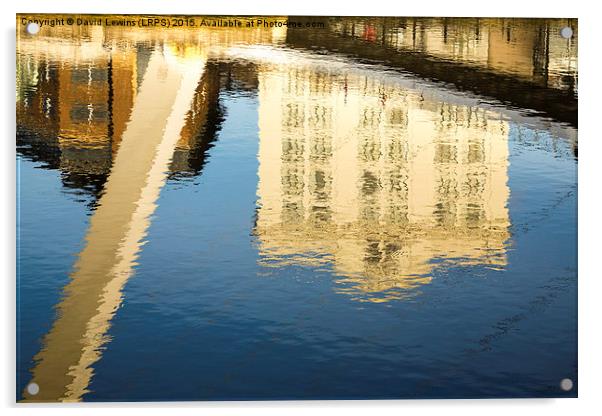 Quayside Reflections Acrylic by David Lewins (LRPS)