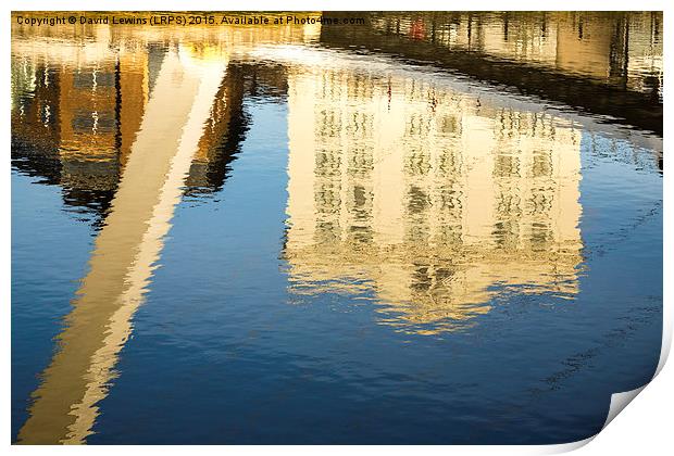 Quayside Reflections Print by David Lewins (LRPS)