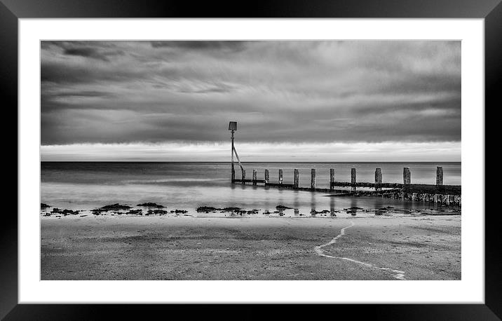 Redcar Beach on a wintry day Framed Mounted Print by Greg Marshall
