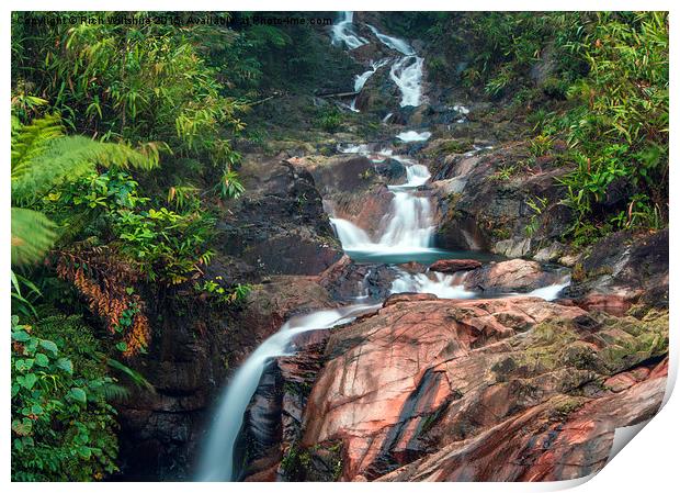  Waterfall, Ho Chi Minh Trail Print by Rich Wiltshire