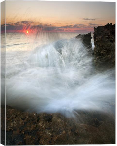 Blowing Rocks Sunrise Explosion Canvas Print by Mike Dawson