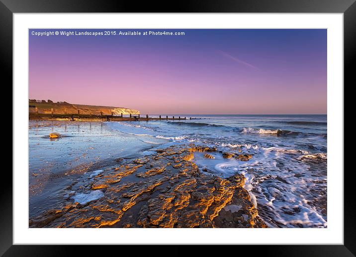 Yaverland Beach Framed Mounted Print by Wight Landscapes