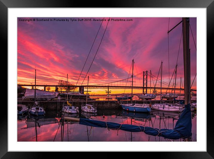  Glorious Sunset at South Queensferry Harbour Framed Mounted Print by Tylie Duff Photo Art