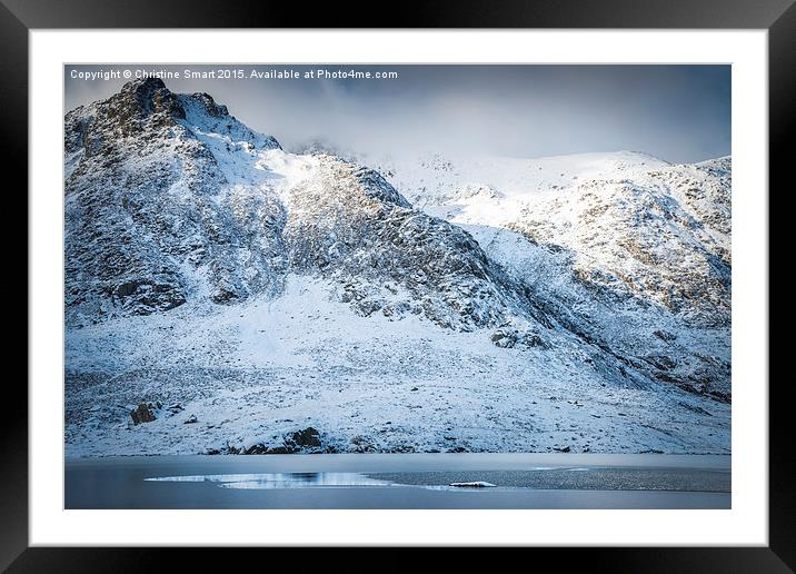  Winter at Cwm Idwal Framed Mounted Print by Christine Smart