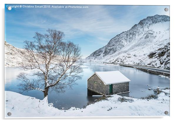  Snowfall at Llyn Ogwen Acrylic by Christine Smart