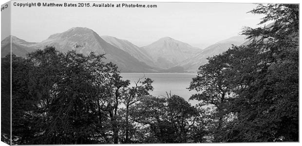 View over Wast Water Canvas Print by Matthew Bates