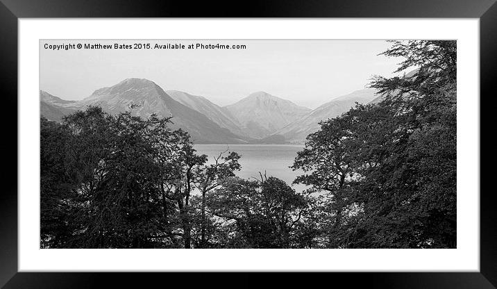  View over Wast Water Framed Mounted Print by Matthew Bates
