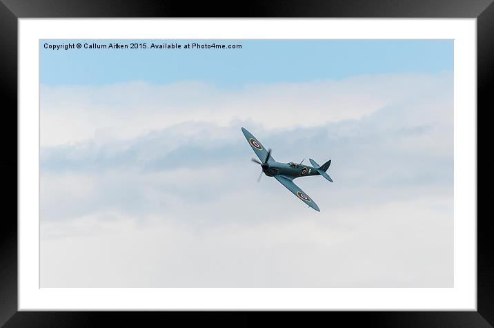Supermarine Spitfire PR MkXI Framed Mounted Print by Callum Aitken