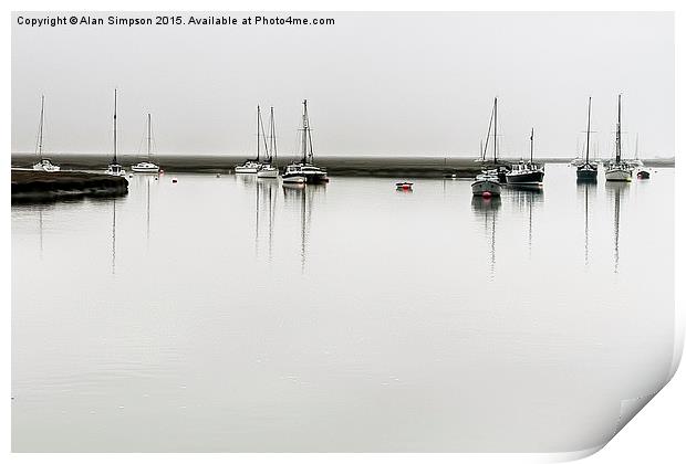  Wells Harbour Print by Alan Simpson