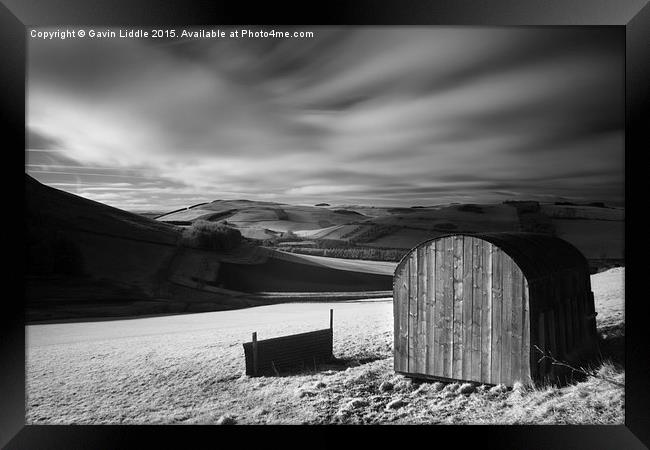  Shed in the Cheviots Framed Print by Gavin Liddle