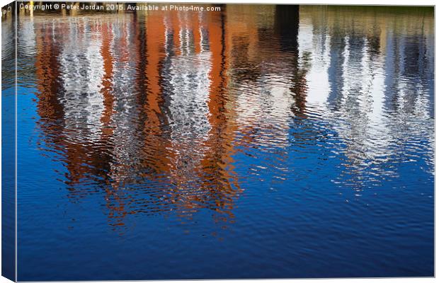  Whitby Reflections 1 Canvas Print by Peter Jordan