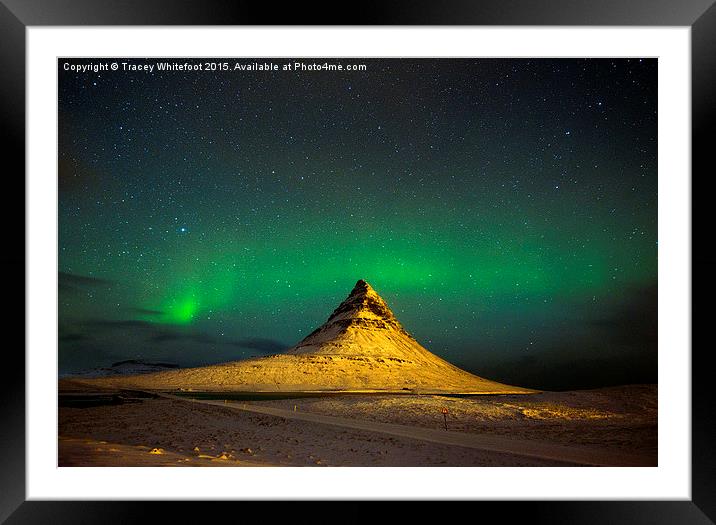 Aurora over the Sorting Hat Framed Mounted Print by Tracey Whitefoot
