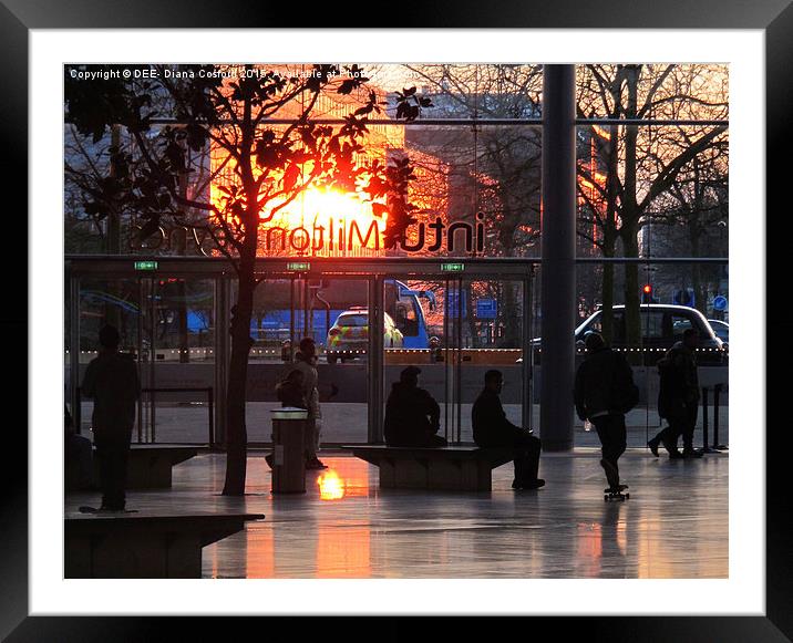  Milton Keynes Shopping Centre with police car & B Framed Mounted Print by DEE- Diana Cosford