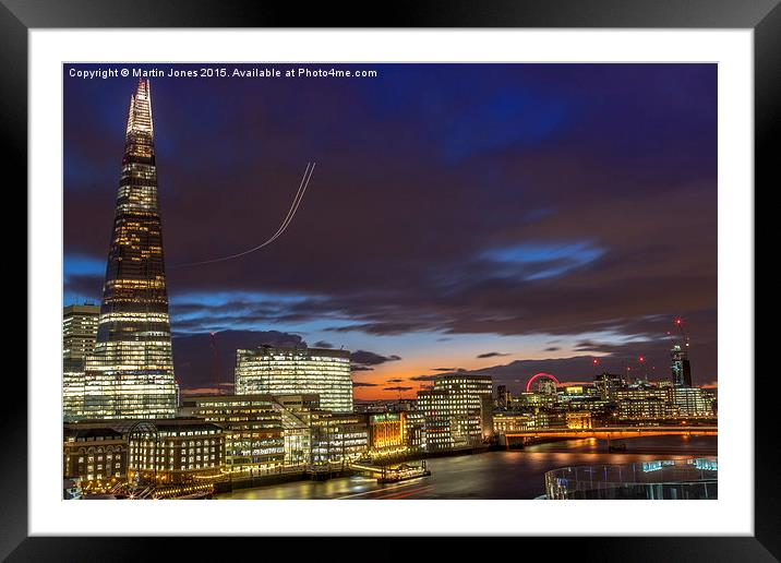  From the Shard  to the London Eye Framed Mounted Print by K7 Photography
