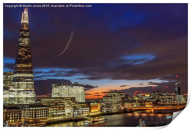  From the Shard  to the London Eye Print by K7 Photography