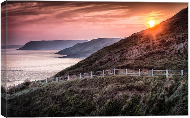 South Gower coastal path Canvas Print by Leighton Collins