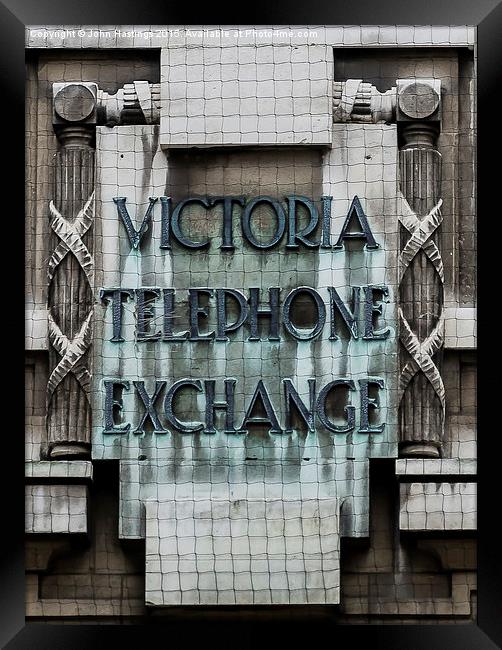 Victoria Telephone Exchange  Framed Print by John Hastings