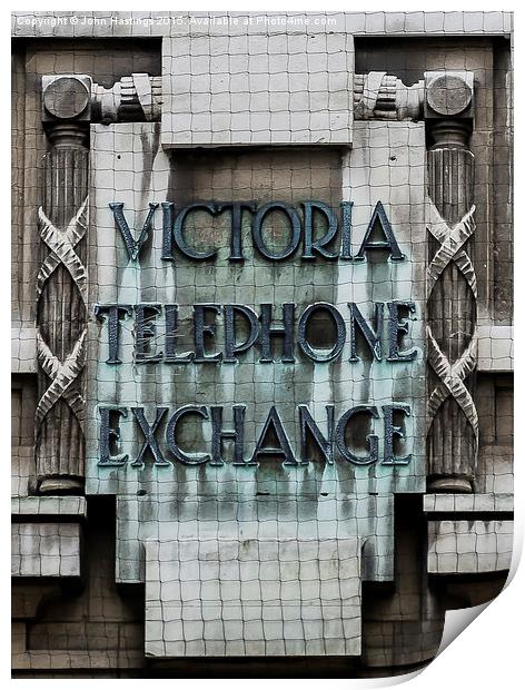 Victoria Telephone Exchange  Print by John Hastings