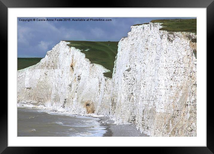   Seven Sisters From Birling Gap Framed Mounted Print by Carole-Anne Fooks