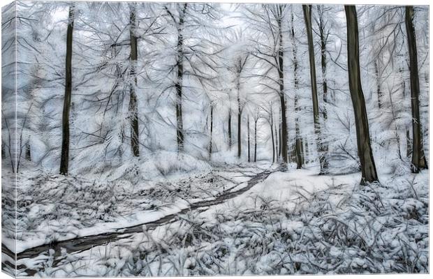  Winter Wonderland - Digital Art Canvas Print by Ceri Jones