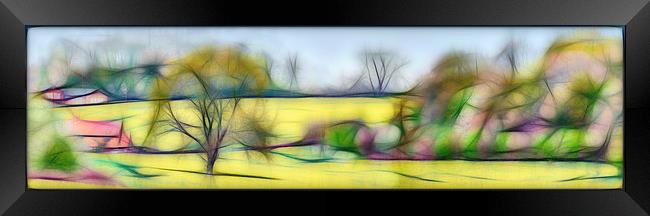  Spring Fields - Digital Art Framed Print by Ceri Jones