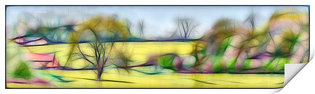  Spring Fields - Digital Art Print by Ceri Jones