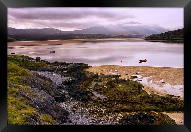  Kyle of Durness Peace and Calm Framed Print by Jacqi Elmslie