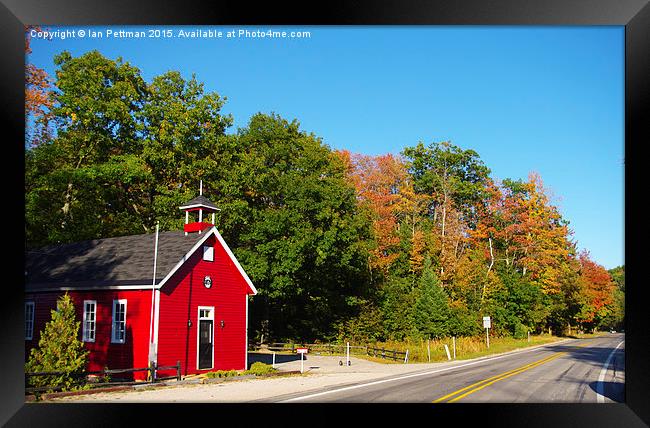  The Red Schoolhouse Framed Print by Ian Pettman