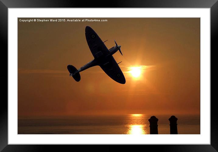  Sunset Spit Framed Mounted Print by Stephen Ward