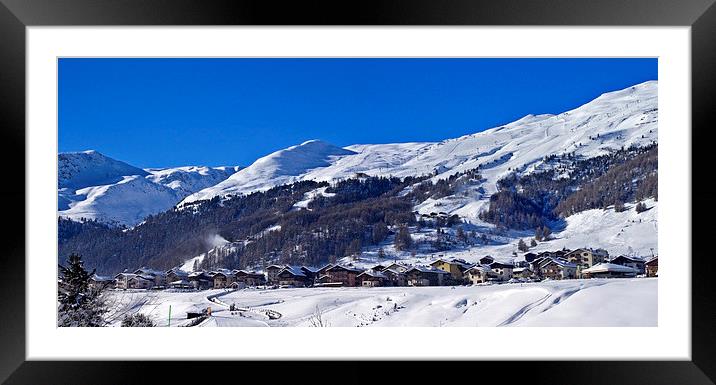  Panoramic Livigno Framed Mounted Print by Steven Plowman