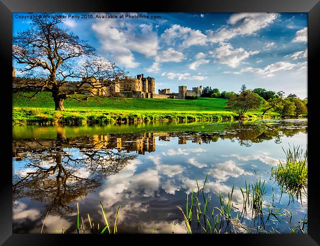  Alnwick Castle Reflections Framed Print by Alexander Perry