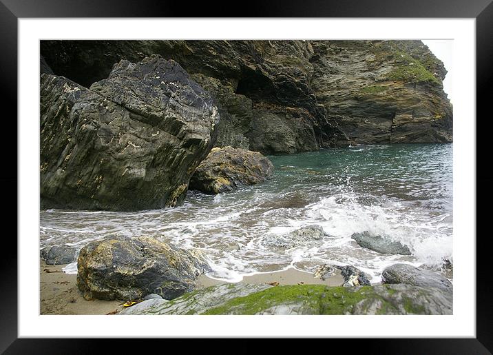 Rocky shore Framed Mounted Print by Randal Cheney