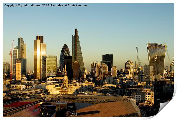  City of London Print by Gordon Dimmer