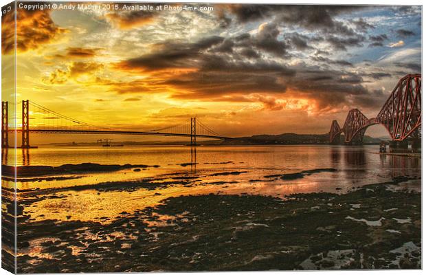  Two Bridges Canvas Print by Andy Mather