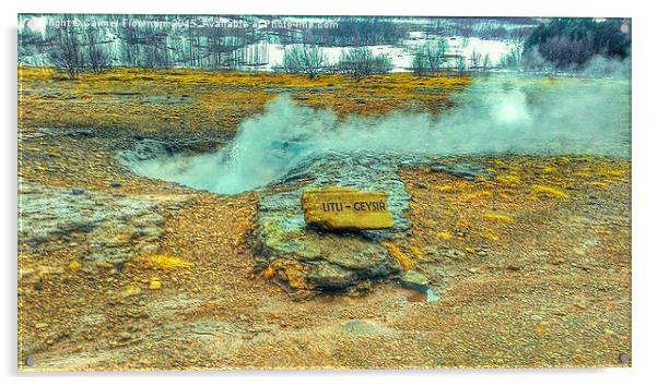  Little Geysir Iceland Acrylic by Carmel Fiorentini