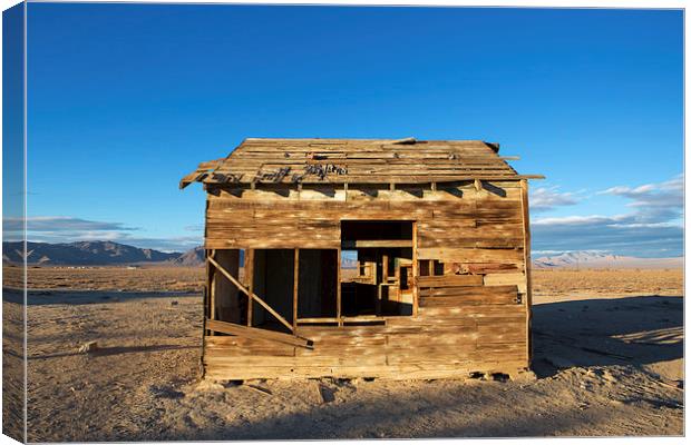 Apple Valley shack in colour Canvas Print by David Hare