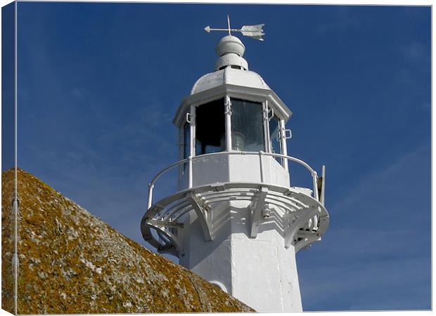 Mevagissey Light House Canvas Print by Mary Lane