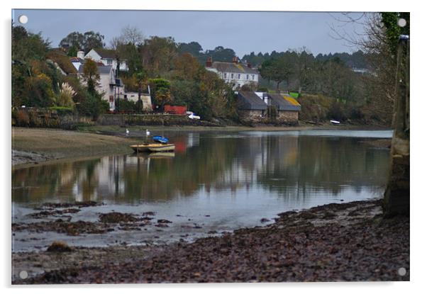 Helford Village Acrylic by C.C Photography