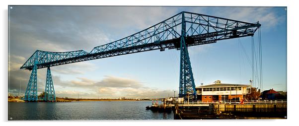 The Transporter Bridge Panoramic Acrylic by Dave Hudspeth Landscape Photography