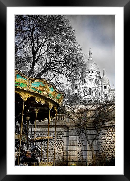  The Carousel of Sacre Coeur Framed Mounted Print by Eamon Fitzpatrick