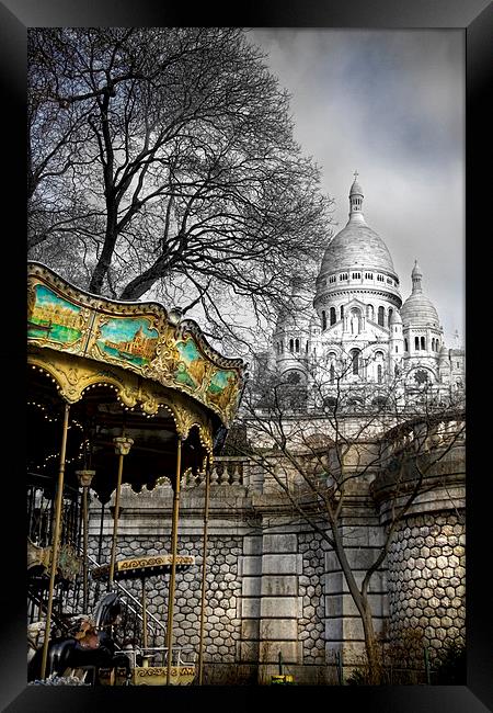  The Carousel of Sacre Coeur Framed Print by Eamon Fitzpatrick